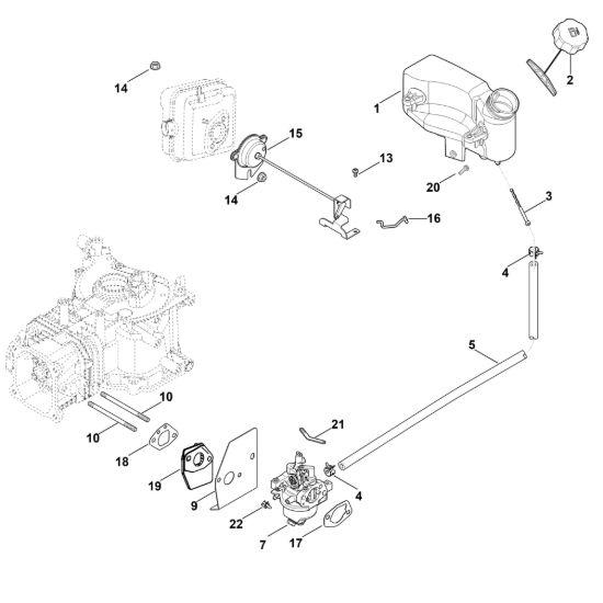 Picture of G - Carburatore, condotto carburante HD675 (HD675-3015)